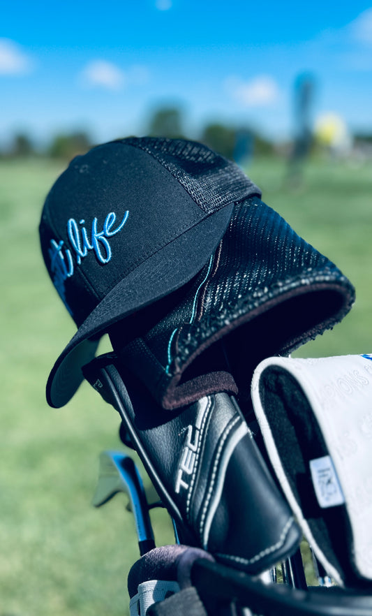 Putt Life Script Trucker Hat BLACK