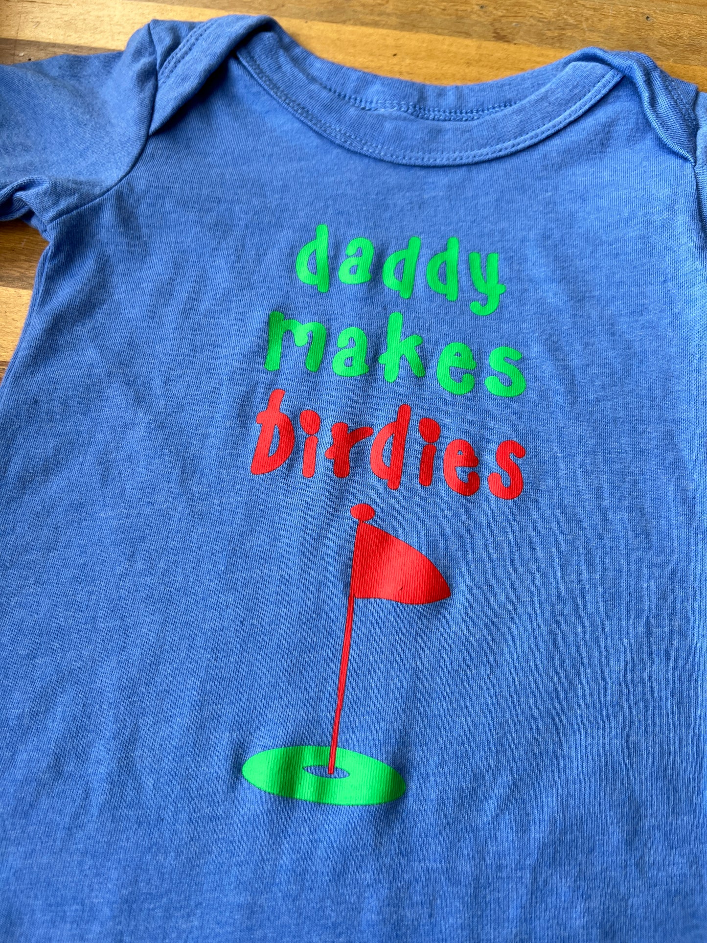 Daddy Makes Birdies Onesie BLUE