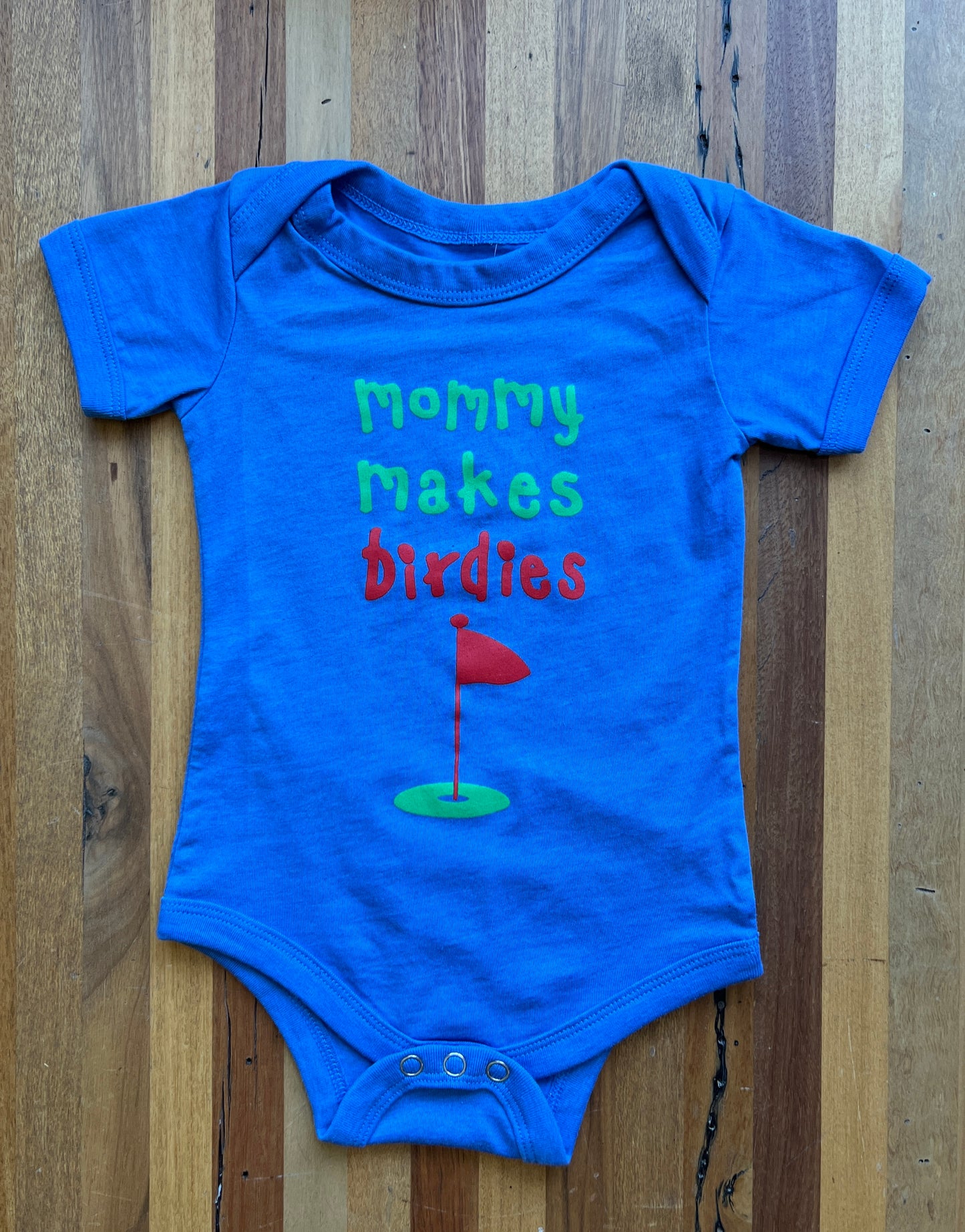 Mommy Makes Birdies Onesie BLUE