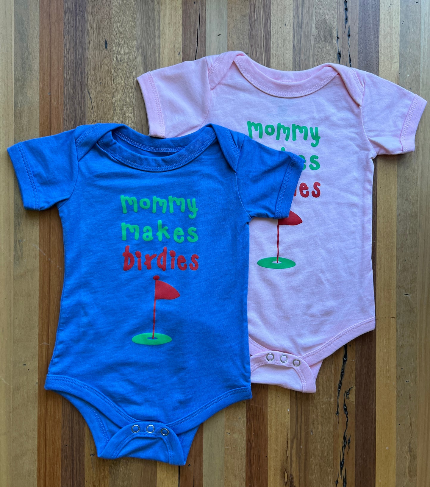 Mommy Makes Birdies Onesie BLUE