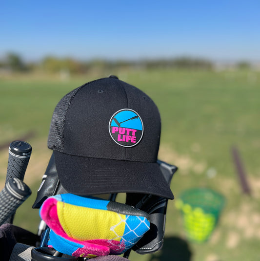 Putt Life and Putter Trucker Hat BLACK