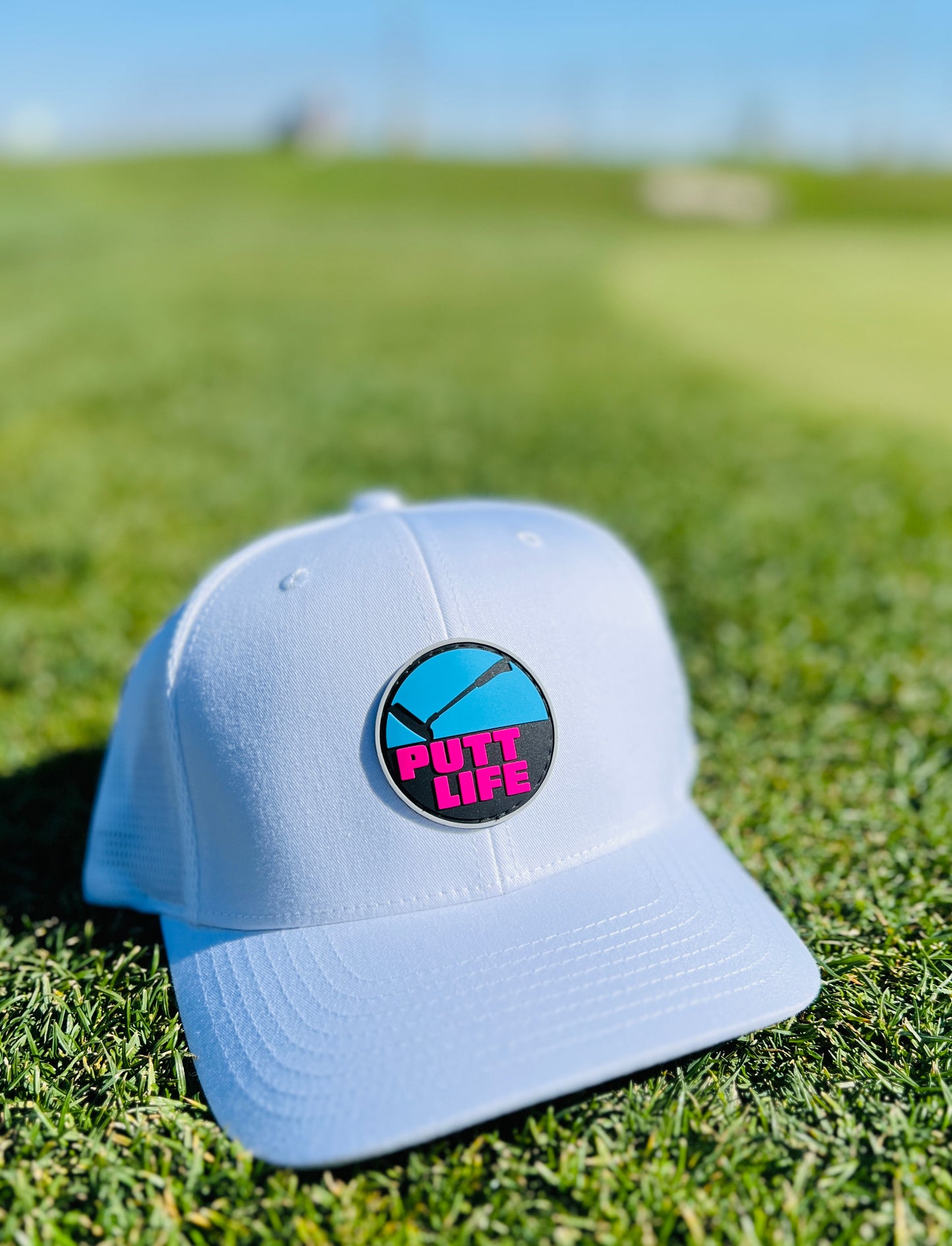 Putt Life and Putter Trucker Hat WHITE